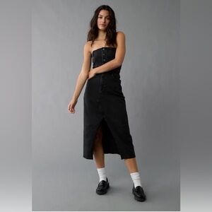 AE Denim Tube Top Midi Dress